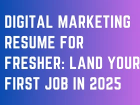 Digital Marketing Resume for Fresher